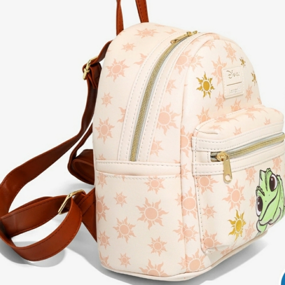 NWT Loungefly Tangled Pascal Mini Backpack - Picture 2 of 10